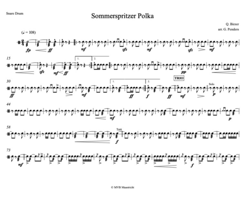 Sommerspritzer Polka - LS - Snare Drum